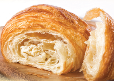 Layering (or webbing) observed in our all-butter croissants